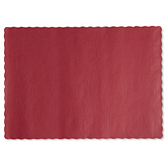 Hoffmaster SOLID COLOR SCALLOPED EDGE PLACEMATS, 9.5 X 13.5, RED, 1,000/CARTON (HFM310521)
