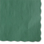Hoffmaster Solid Color Scalloped Edge Placemats, 9.5 x 13.5, Hunter Green, 1,000/Carton (310528)