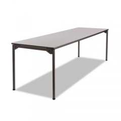 Iceberg Maxx Legroom Wood Folding Table, Rectangular Top, 96w x 30d x 29.5h, Gray/Charcoal (65837)