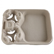 Chinet StrongHolder Molded Fiber Cup/Food Trays, 8 oz to 44 oz, 2 Cups, Beige, 100/Carton (20990CT)