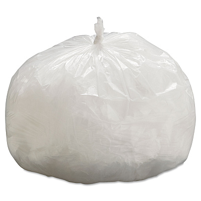 General Supply High-Density Can Liners, 33 gal, 9 mic, 33" x 39", Natural, Perforated Roll, 25 Bags/Roll, 20 Rolls/Carton (GEN333912)