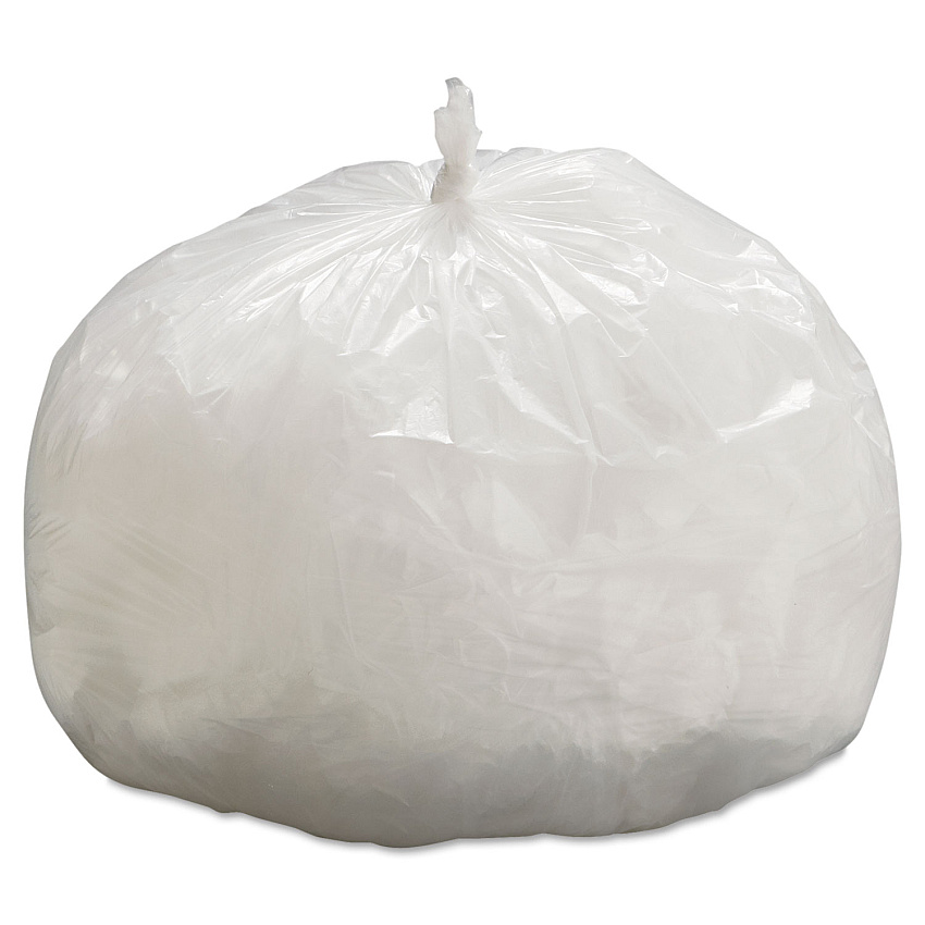 General Supply High-Density Can Liners, 33 gal, 9 mic, 33" x 39", Natural, Perforated Roll, 25 Bags/Roll, 20 Rolls/Carton (GEN333912)