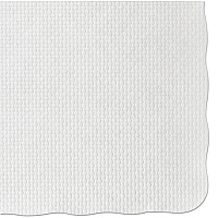 Hoffmaster Knurl Embossed Scalloped Edge Placemats, 9.5 x 13.5, White, 1,000/Carton (HFMPM32052)