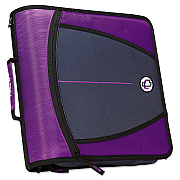 Case it Large Capacity Zipper Binder, 3 Rings, 3" Capacity, 11 x 8.5, Purple (CAED145PP)