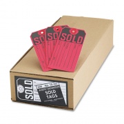 Avery Sold Tags, Paper, 4.75 x 2.38, Red/Black, 500/Box (15161)