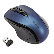 Kensington Pro Fit Mid-Size Wireless Mouse, 2.4 GHz Frequency/30 ft Wireless Range, Right Hand Use, Sapphire Blue (KMW72421)
