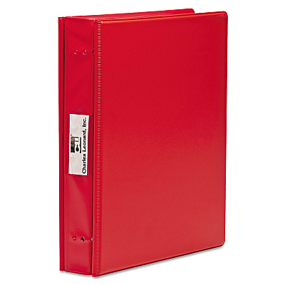 Charles Leonard VariCap Expandable Binder, 2 Posts, 6" Capacity, 11 x 8.5, Red (LEO61603)