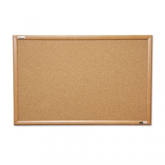 AbilityOne 7195012182026 SKILCRAFT Quartet Cork Board, 48 x 36, Natural Surface, Oak Wood Frame
