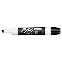EXPO Low-Odor Dry-Erase Marker, Broad Chisel Tip, Black (SAN80001EA)