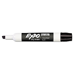 EXPO Low-Odor Dry-Erase Marker, Broad Chisel Tip, Black (SAN80001EA)