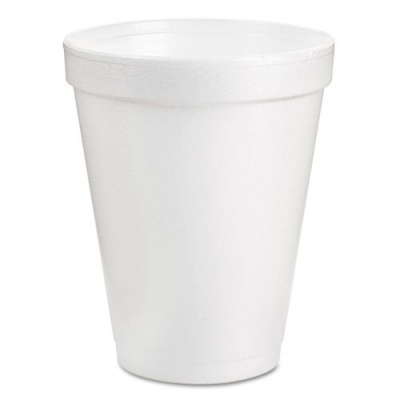 Dart Foam Drink Cups, 8 oz, White, 25/Pack (8J8BG)