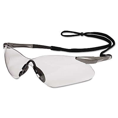 KleenGuard V30 Nemesis VL Safety Glasses, Gunmetal Frame, Clear Lens (KCC20470)