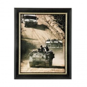 AbilityOne 7105014588210 SKILCRAFT Style G Military-Themed Picture Frame, Army, Black, Wood, 8.5 x 11