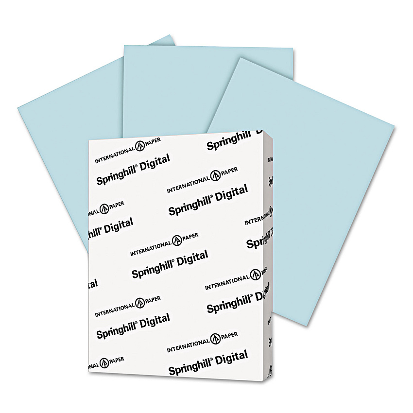 Springhill Digital Vellum Bristol Color Cover, 67 lb Bristol Weight, 8.5 x 11, Blue, 250/Pack (SGH026000)