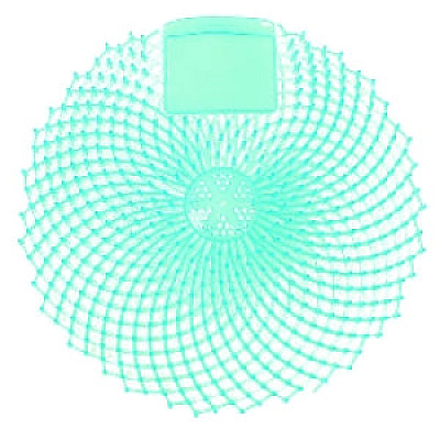 Eclipse High Fragrance Urinal Screen, Universal Fit, Anti-splash, Stronger & Longer-lasting Freshness, Green, Cucumber Melon, Case Of 36 (149736)