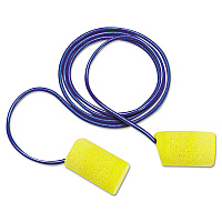 3M E-A-R Classic Foam Earplugs, Metal Detectable, Corded, Poly Bag, 200 Pairs (MMM3114101)