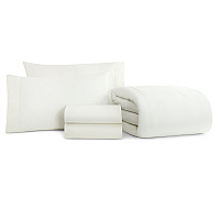 Family Essentials Bed In Bag 5pc - Twin - White, 5 Piece Set (P-BIAB-TW-WH)