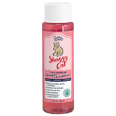 Bobbi Panter Signature Shaggy Cat Shampoo & Conditioner (13 Oz), Vitamin E, Jojoba Oil, And Aloe Vera, Case Of 12 (BP00097-CS)