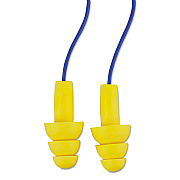 3M E-A-R UltraFit Reusable Earplugs, Corded, 25 dB NRR, Blue/Yellow, 200 Pairs (MMM3404014)