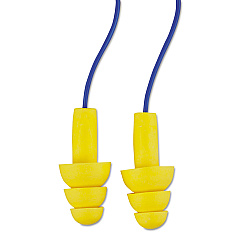 3M E-A-R UltraFit Reusable Earplugs, Corded, 25 dB NRR, Blue/Yellow, 200 Pairs (MMM3404014)