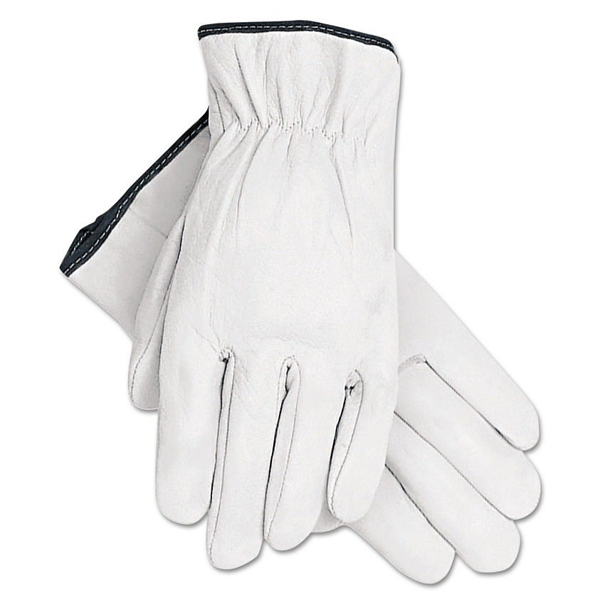 MCR Safety Grain Goatskin Driver Gloves, White, X-Large, 12 Pairs (MPG3601XL)