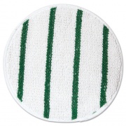 Rubbermaid Commercial Low Profile Scrub-Strip Carpet Bonnet, 17" Diameter, White/Green (P267)