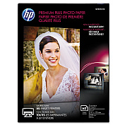 HP Premium Plus Photo Paper, 11.5 mil, 5 x 7, Glossy White, 60/Pack (HEWCR669A)