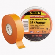 3M Scotch 35 Vinyl Electrical Color Coding Tape, 3" Core, 0.75" x 66 ft, Orange (10869)