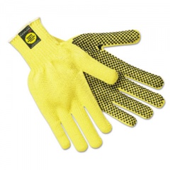 MCR Safety Kevlar Gloves, Large, Coated String Knit/kevlar, Pvc Dots (9366L)