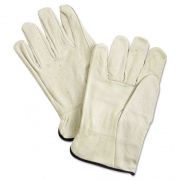 MCR Safety Unlined Pigskin Driver Gloves, Cream, X-Large, 12 Pairs (3400XL)