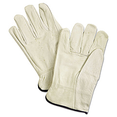MCR Safety Unlined Pigskin Driver Gloves, Cream, X-Large, 12 Pairs (MPG3400XL)