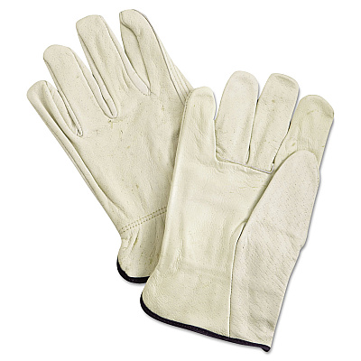 MCR Safety Unlined Pigskin Driver Gloves, Cream, X-Large, 12 Pairs (MPG3400XL)