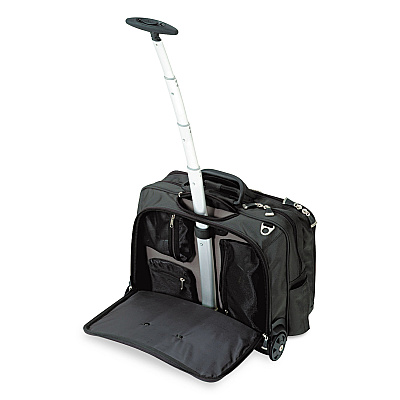 Kensington Contour Rolling Laptop Case, Fits Devices Up to 17", Ballistic Nylon, 17.5 x 9.5 x 13, Black (KMW62348)