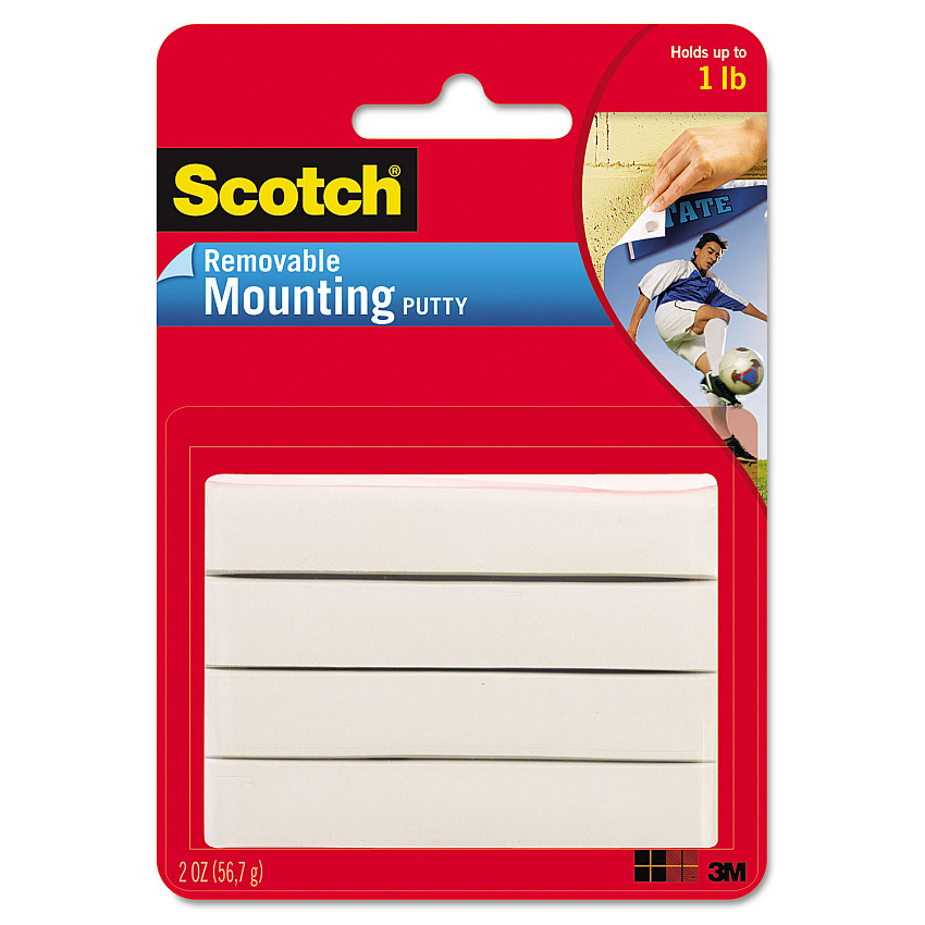 Scotch Adhesive Putty, Removable, 2 oz (MMM860)