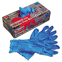 MCR Safety Nitri-Med Disposable Nitrile Gloves, Blue, X-Large, 100/Box (MPG6012XL)