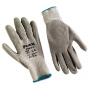 MCR Safety FlexTuff Latex Dipped Gloves, Gray, X-Large, 12 Pairs (9688XL)