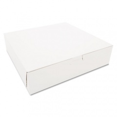 SCT Tuck-Top Bakery Boxes, 10 x 10 x 2.5, White, 250/Carton (0969)