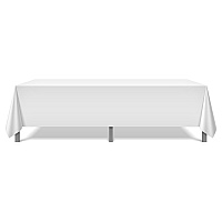 Mariposa Tablecloth 52x114 White, Case Of 24 (TL-52X114-WHITE-CS)