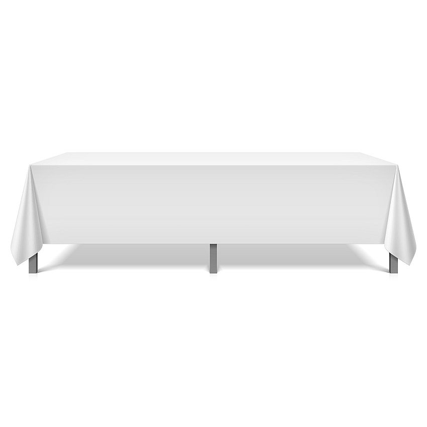 Mariposa Tablecloth 52x114 White, Case Of 24 (TL-52X114-WHITE-CS)
