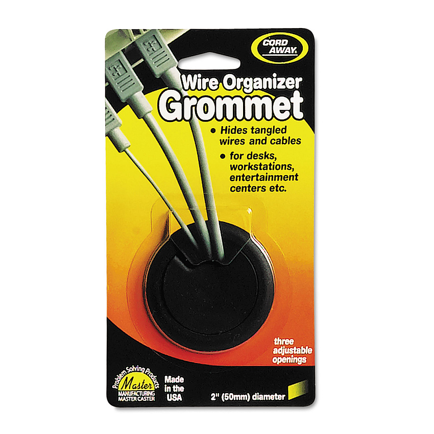 Cord Away Grommet, Adjustable, 2" Diameter, Black (MAS00201)