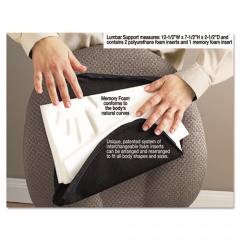 Master Caster The ComfortMakers Deluxe Lumbar Support Cushion, Memory Foam, 12.5 x 2.5 x 7.5, Black (92061)