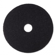 3M Low-Speed Stripper Floor Pad 7200, 15" Diameter, Black, 5/Carton (08377)