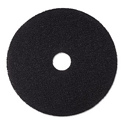 3M Low-Speed Stripper Floor Pad 7200, 15" Diameter, Black, 5/carton (MMM08377)