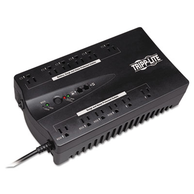 Tripp Lite ECO Series Energy-Saving Standby UPS, 12 Outlets, 750 VA, 420 J (TRPECO750UPSTAA)