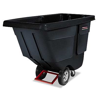 Rubbermaid Commercial Rotomolded Tilt Truck, 202 gal, 850 lb Capacity, Plastic, Black (RCP1314BLA)