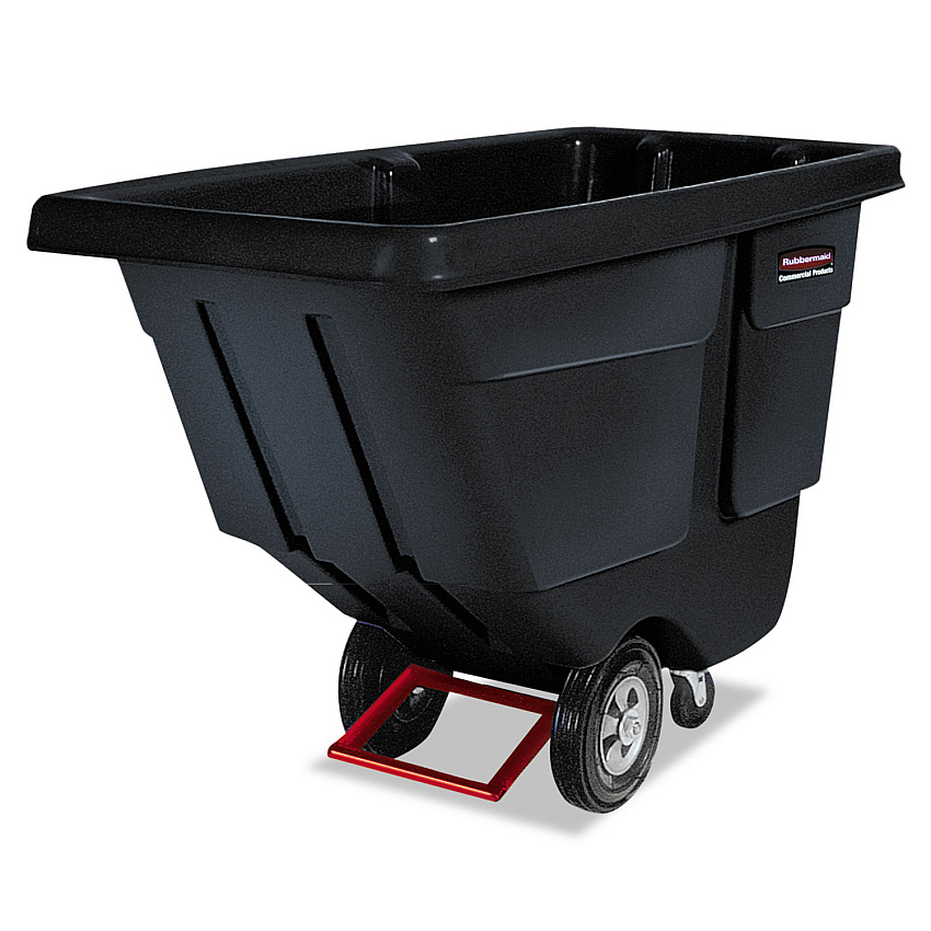 Rubbermaid Commercial Rotomolded Tilt Truck, 202 gal, 850 lb Capacity, Plastic, Black (RCP1314BLA)