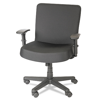 Alera XL Series Big/Tall Mid-Back Task Chair, Supports Up to 500 lb, 17.5" to 21" Seat Height, Black (ALECP210)