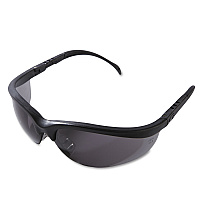 MCR Safety Klondike Safety Glasses, Matte Black Frame, Gray Lens, 12/Box (CRWKD112)