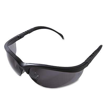 MCR Safety Klondike Safety Glasses, Matte Black Frame, Gray Lens, 12/Box (CRWKD112)