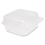 Dart StayLock Clear Hinged Lid Containers, 6.5 x 6.1 x 3, Clear, Plastic, 125/Pack, 4 Packs/Carton (DCCC25UT1)